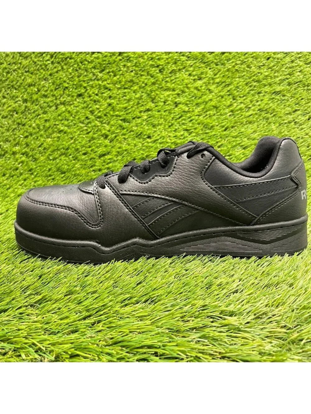 Reebok BB4500 Low Mens Size 8.5W Black Leather Composite Toe Safety Work Shoes
